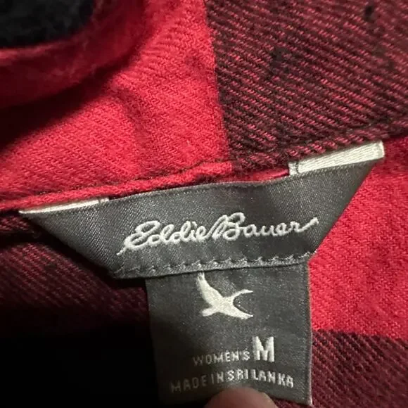 eddie bauer flannel shirt Woman’s M - Picture 4 of 8
